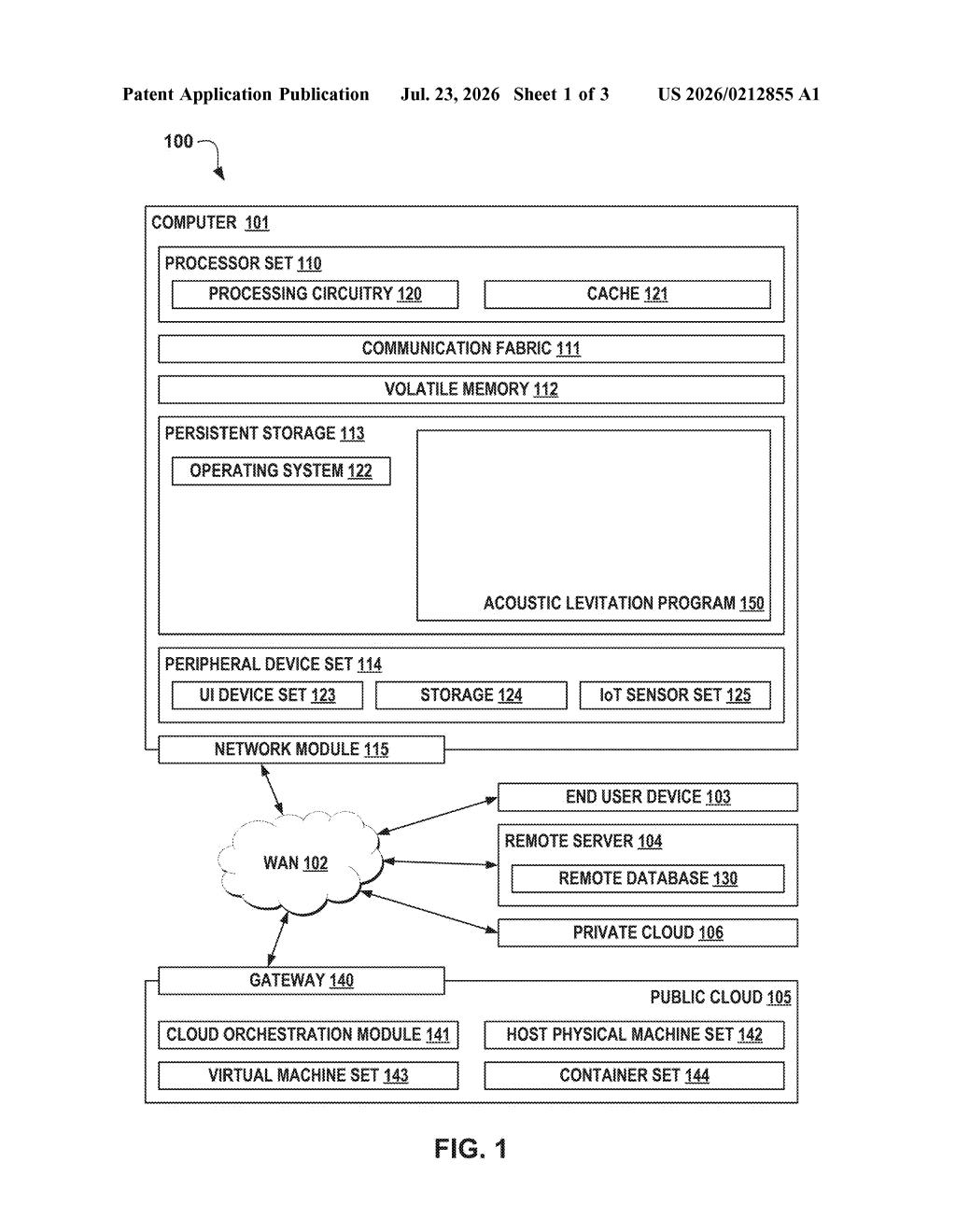 IBM Patent: 3D Printing with Sound Waves to Control Porosity — figure from US 2026/0212855 A1