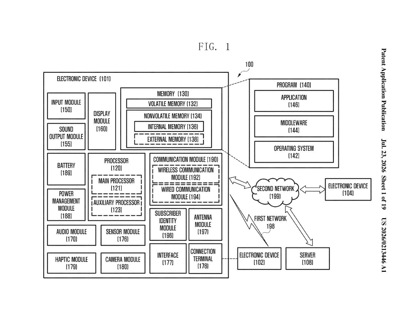 Samsung Patent: Connector Support Structure for Electronics — figure from US 2026/0213446 A1