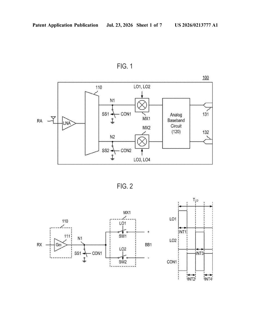 Samsung Patent: Radio Receiver Noise Reduction Circuit — figure from US 2026/0213777 A1