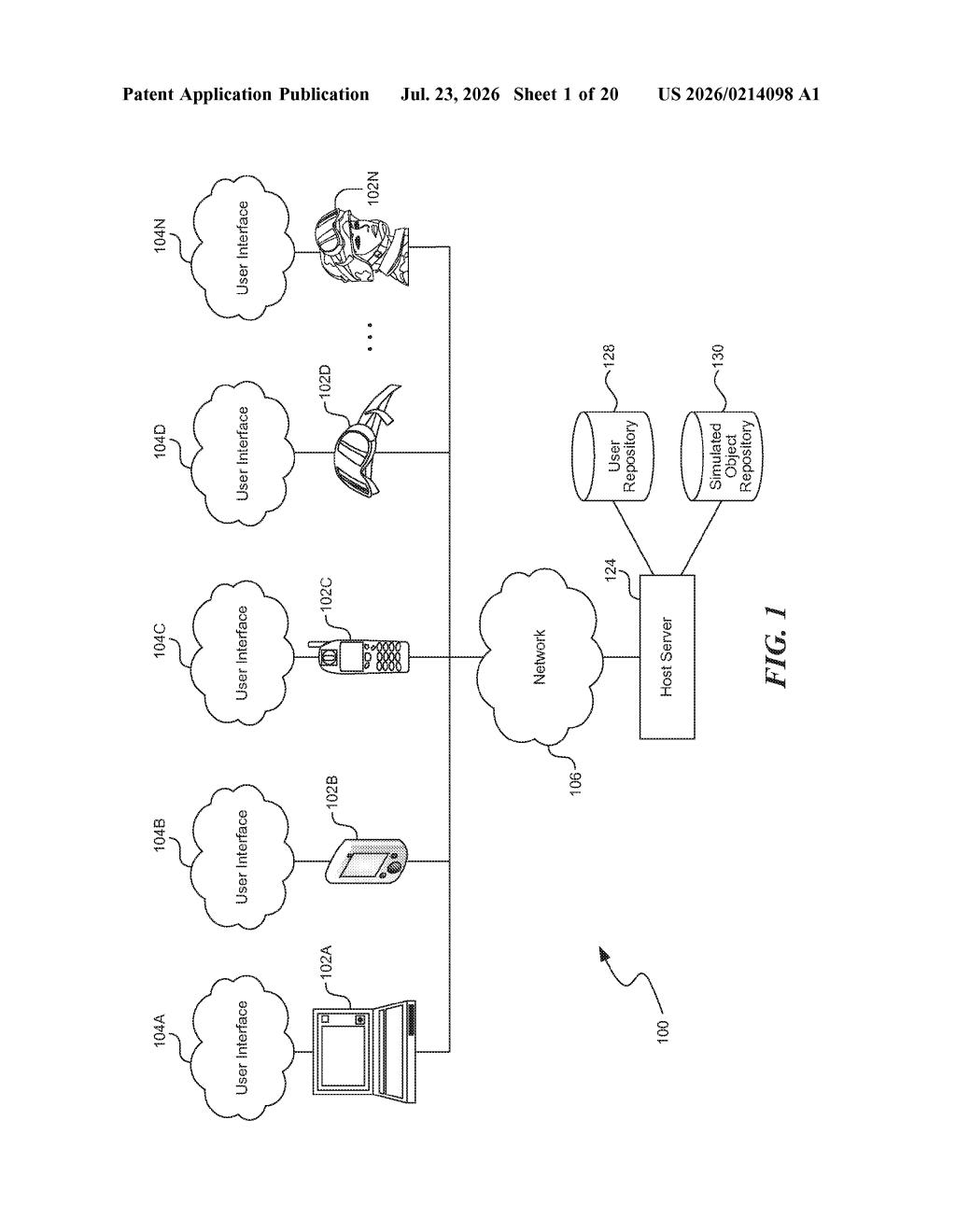 Samsung Patent: AR Objects Tied to Real-World Locations — figure from US 2026/0214098 A1
