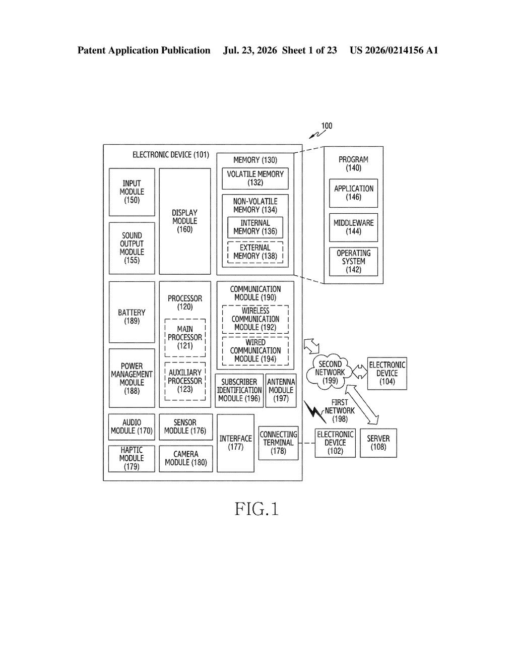 Samsung Patent: Foldable Phone Antenna System Explained — figure from US 2026/0214156 A1