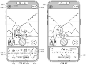 Patent drawing: Apple Patent Reveals iPhone Camera App's Shifting Zoom Control Feature