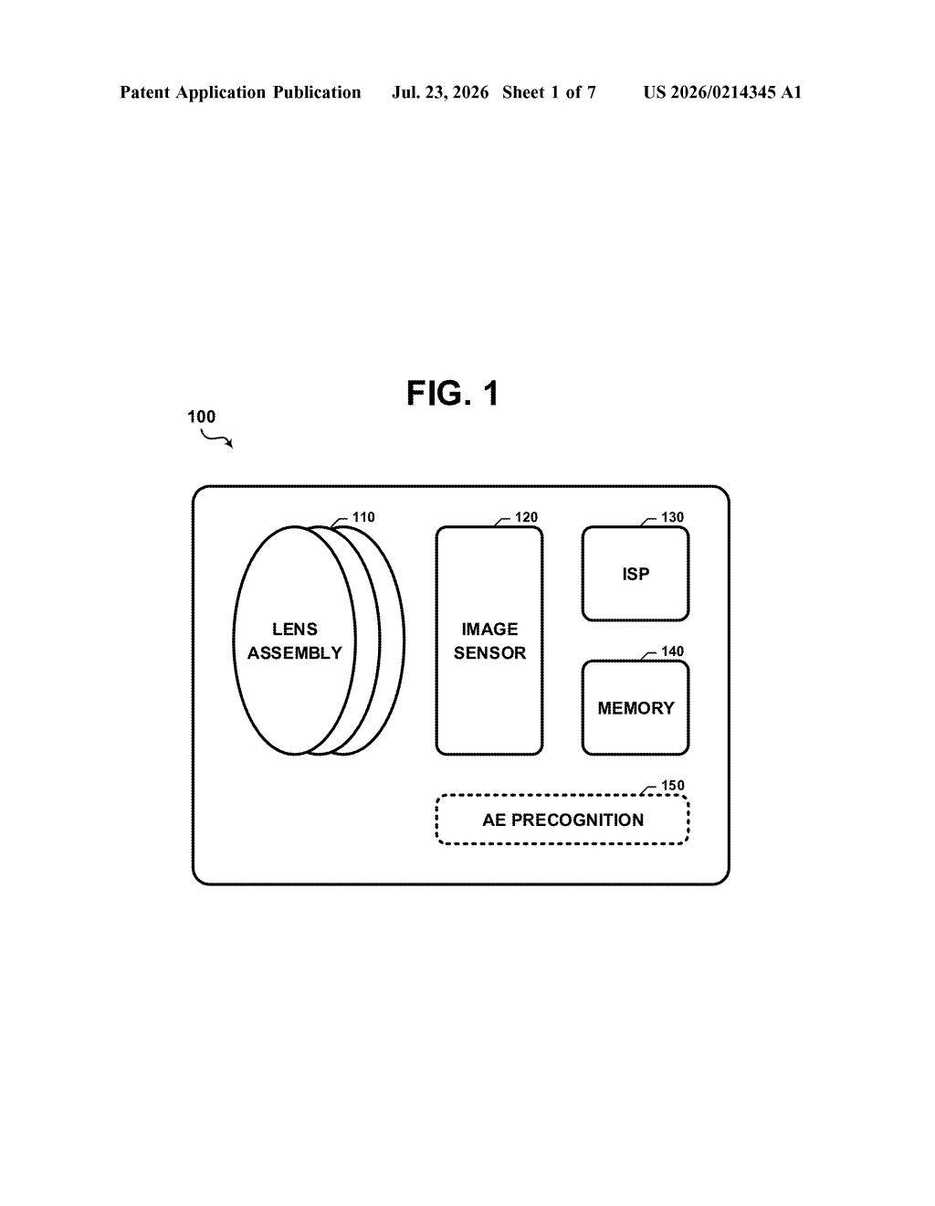 Samsung Patent: Predictive Auto-Exposure Using Dual Cameras — figure from US 2026/0214345 A1