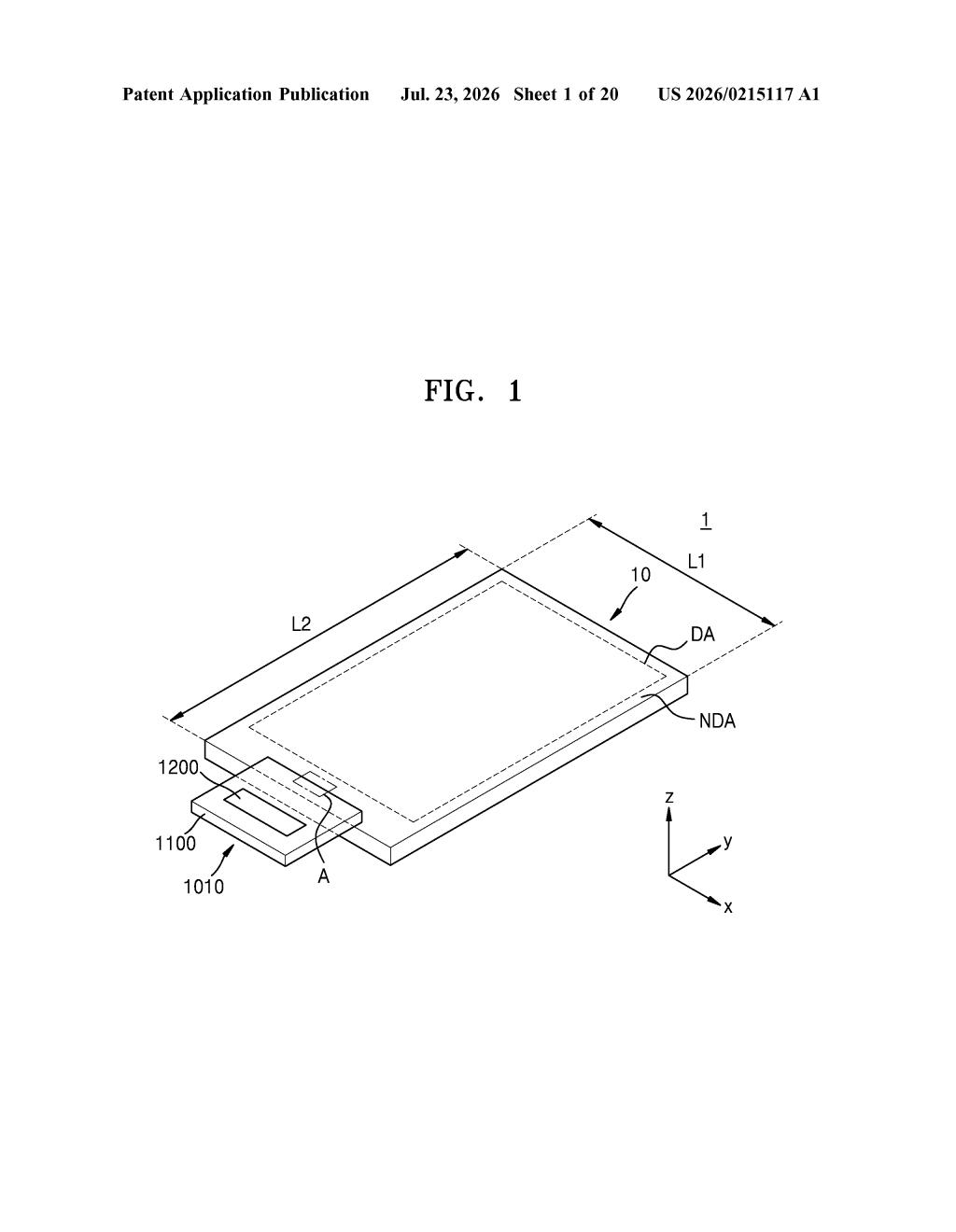 Samsung Display Patent: Elastic Layer Between Chip Bumps — figure from US 2026/0215117 A1