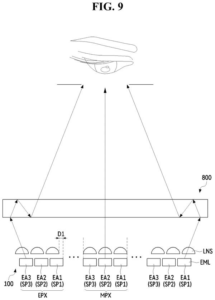 Patent drawing: New Samsung Display Patent Cuts Glare in Layered Screens Built for 3D Viewing