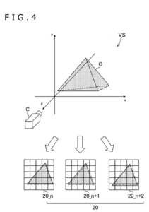 Patent drawing: Sony Patent Fills In Missing Game Frames Using 3D Scene Data