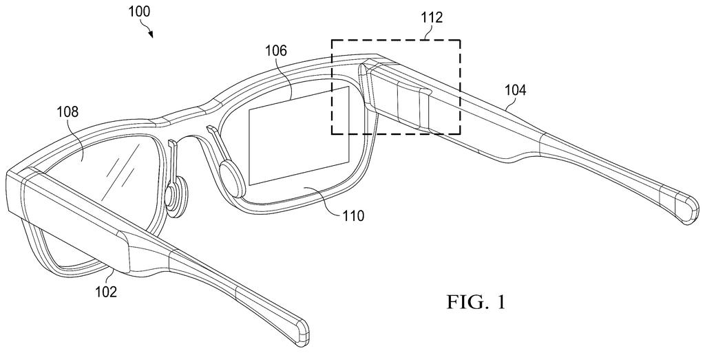 Google Patent: Curved Waveguide Lenses for AR Glasses — figure from US 2026/0219505 A1