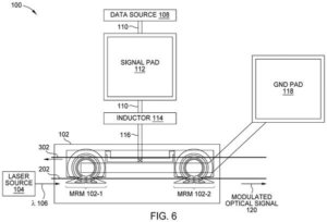 Patent drawing: Xilinx Patents a Multi-Ring Light Modulator for Faster On-Chip Data Links
