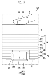 Patent drawing: Samsung Patents a Two-Adhesive Mount for Fingerprint Sensors Hidden Behind Screens