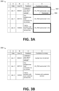 Patent drawing: Google Patents a Way to Ask AI Questions Directly Inside Spreadsheet Cells