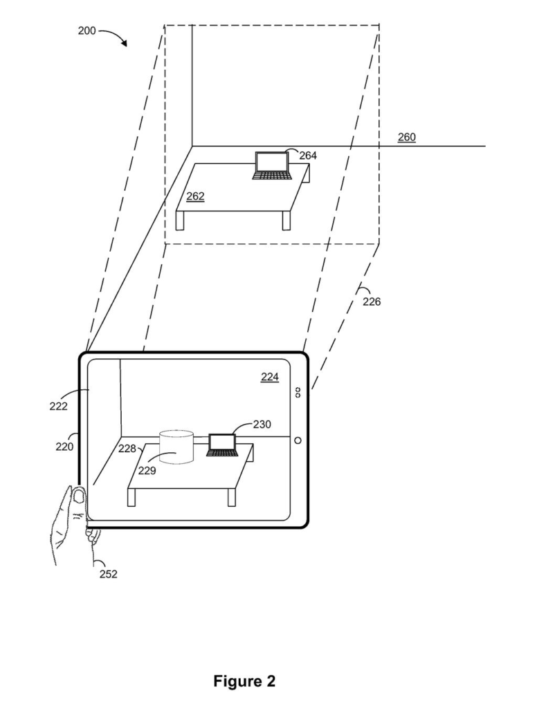 Apple Patent: Camera-to-Eye View Correction on Displays — figure from US 2026/0220737 A1