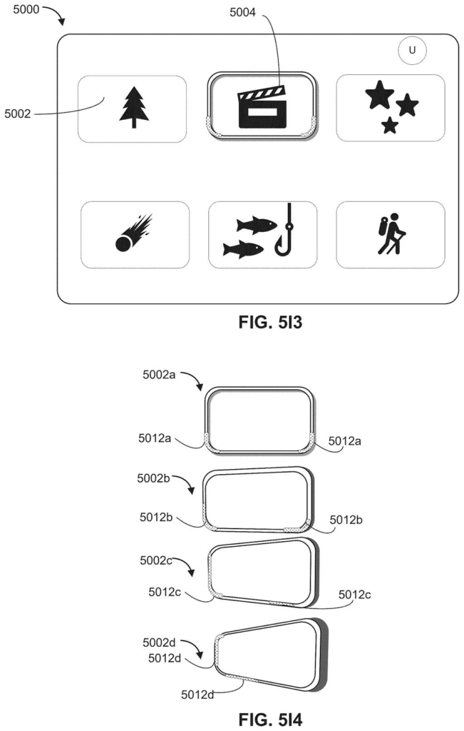 Apple Patent: Glass-Like UI Refraction and Shadow Effects — figure from US 2026/0220842 A1