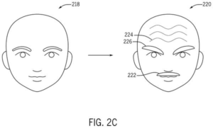 Patent drawing: Disney Patents Robot Face Skin That Physically Shifts to Match Projected Emotions