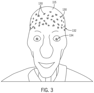 Patent drawing: Disney Patents Hidden Tracking Dots That Keep Projected Images Locked to Moving Robot Characters