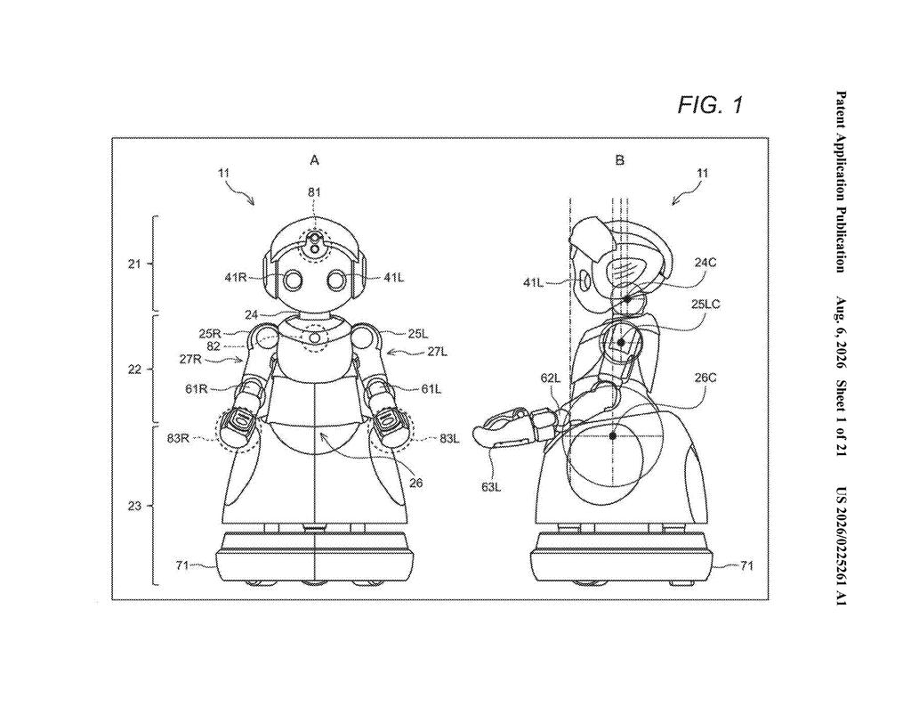 Sony Patent: Robot Hand With Human-Like Thumb Motion — figure from US 2026/0225261 A1