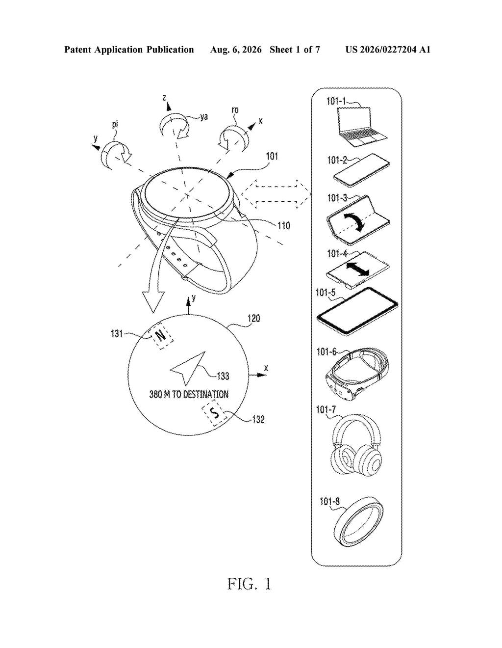 Samsung Patent: Adaptive Compass Calibration Using Gyro Data — figure from US 2026/0227204 A1