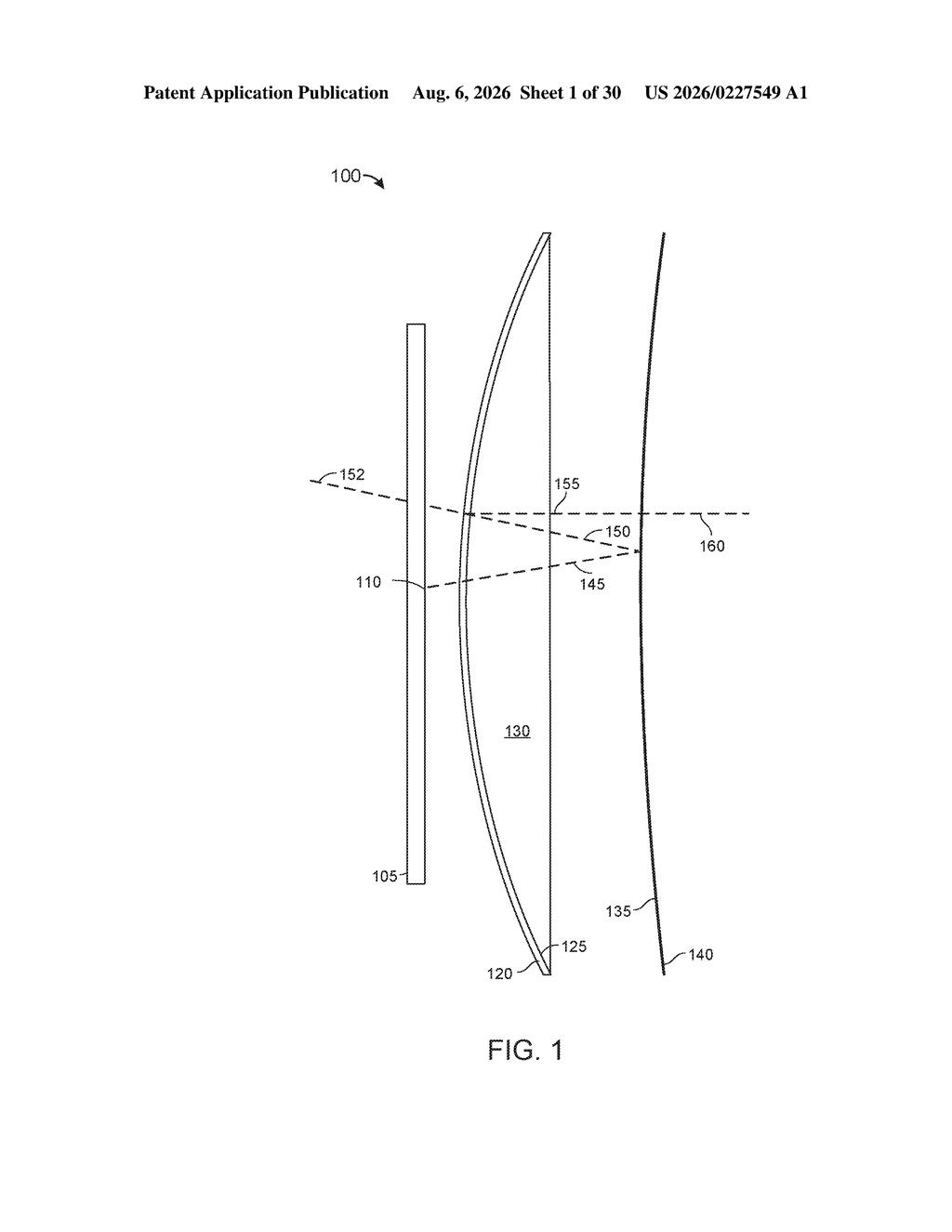Meta Patent: High-Index Organic Crystal Lens for AR/VR — figure from US 2026/0227549 A1