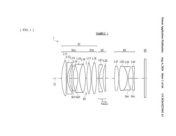 Patent drawing: Sony Files Patent for a Camera Lens That Focuses by Moving Only Its Middle Section