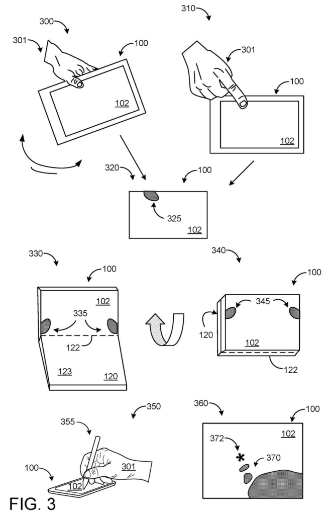 Microsoft Patent: Detecting Accidental Touchscreen Taps — figure from US 2026/0227875 A1