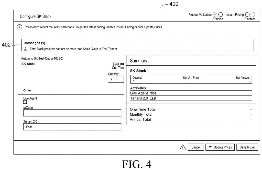 Salesforce Patent: Virtual Container Constraint Management — figure from US 2026/0228224 A1