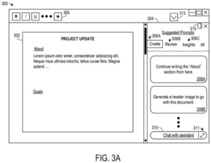 Patent drawing: Microsoft Patent Covers AI Prompts That Automatically Adapt to Your Document Context
