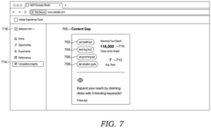 Patent drawing: Adobe Patents a System That Uses Competitor Search Rankings to Write Your Website Content
