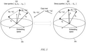 Patent drawing: IBM Patents a System That Surrounds Your Real Searches With AI-Generated Decoys