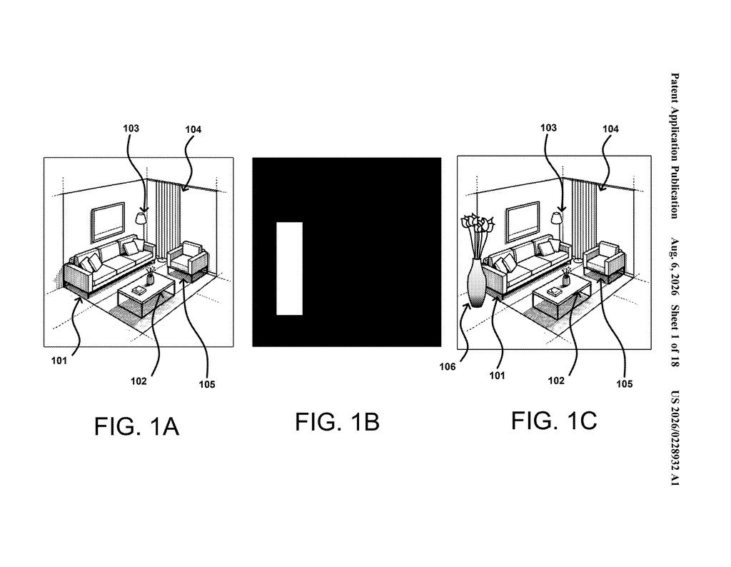 Nvidia Patent: AI Object Insertion Without Manual Masks — figure from US 2026/0228932 A1