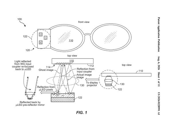Patent drawing from the The AR glasses race watchlist
