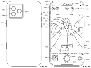 Patent drawing: Apple Patents a Camera That Reframes Shots Using Gestures and Voice Together