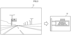 Patent drawing: Sony Patent Teaches Cars to Remind Drivers of Passed Road Signs