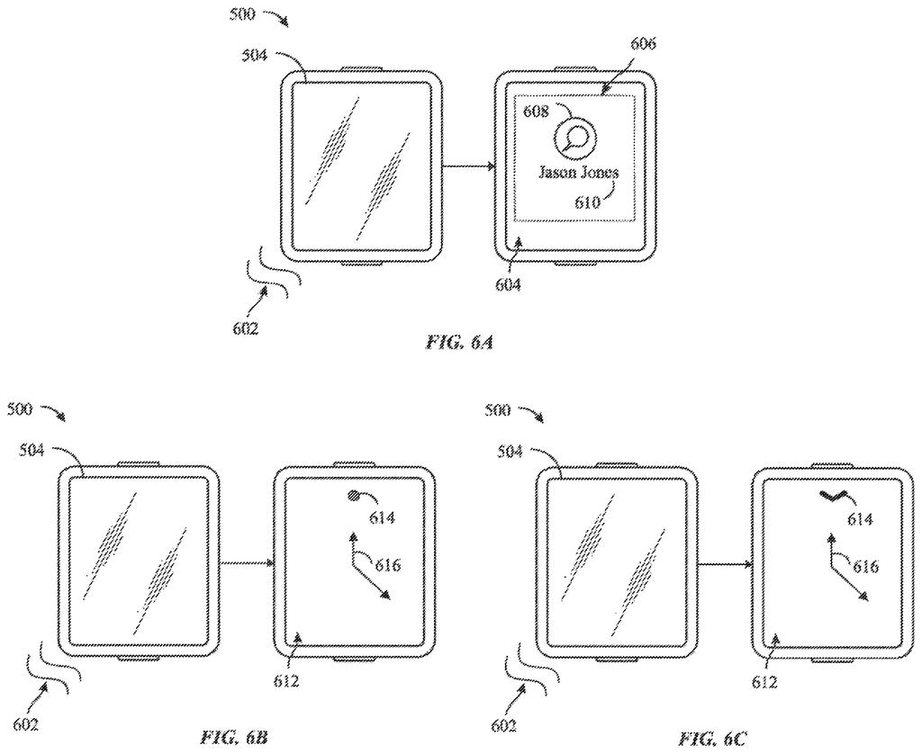 Sequential notification views on a smart device display. Drawing from patent filing US 2026/0236115 A1.
