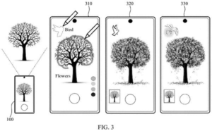 Patent drawing: Samsung Patents a Camera That Turns Your Viewfinder Sketches Into AI Photos