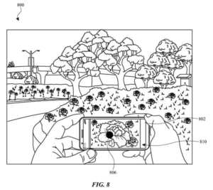 Patent drawing: Apple Patents a Visual Search That Hides Buttons When There's Nothing to Find