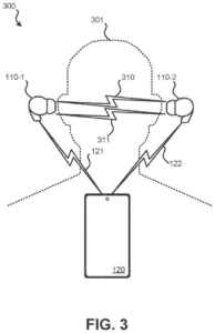 Patent drawing: Google Patents a Way to Keep Both Earbuds in Sync on a Single Audio Stream