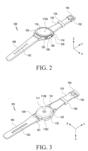 Patent drawing: Samsung Patents a Watch Band Slot That Sits Flush With the Case Edge
