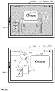 Patent drawing: Apple Patents Controls for Sharing and Dimming Content in 3D Spaces