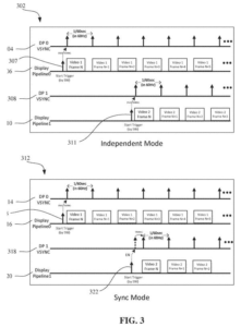 Patent drawing: Samsung Patents a Way to Keep Multiple Screens Perfectly in Sync on One Chip