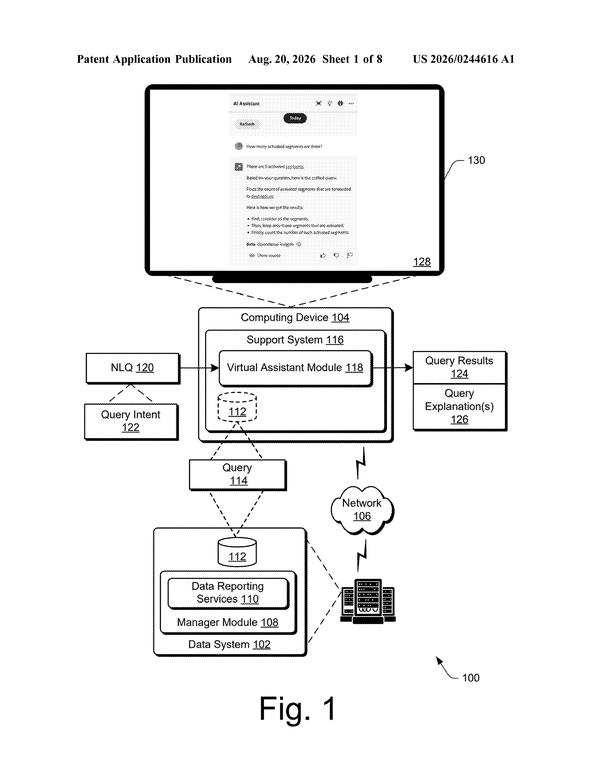 Patent drawing: Adobe Patents a Virtual Assistant That Explains Its Own Database Queries