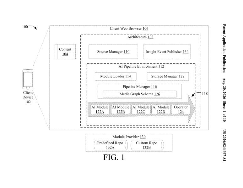 Patent drawing: Microsoft Patents a Way to Run AI Models Inside Your Browser Without the Cloud