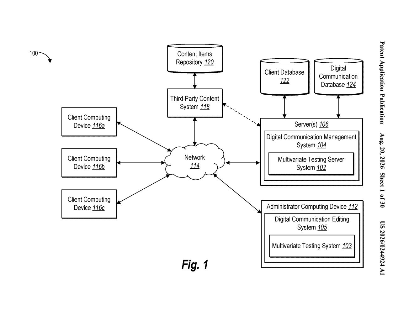 Graphical user interface of an email design application featuring template customization options. Drawing from patent filing US 2026/0244924 A1.
