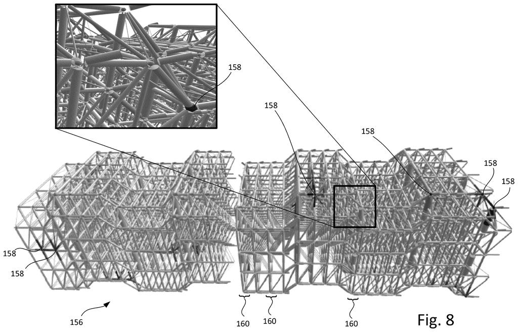 Detailed three-dimensional topological lattice network used for quantum error correction in advanced quantum computing systems. Drawing from patent filing US 2026/0244973 A1.