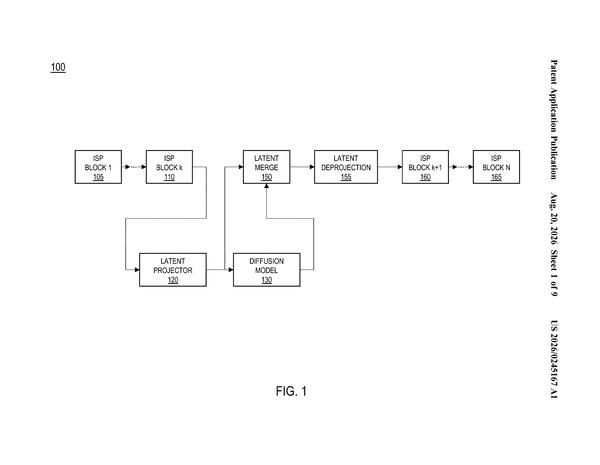 Patent drawing: Intel Patents a Way to Blend AI-Generated Video Into Live Camera Footage in Real Time