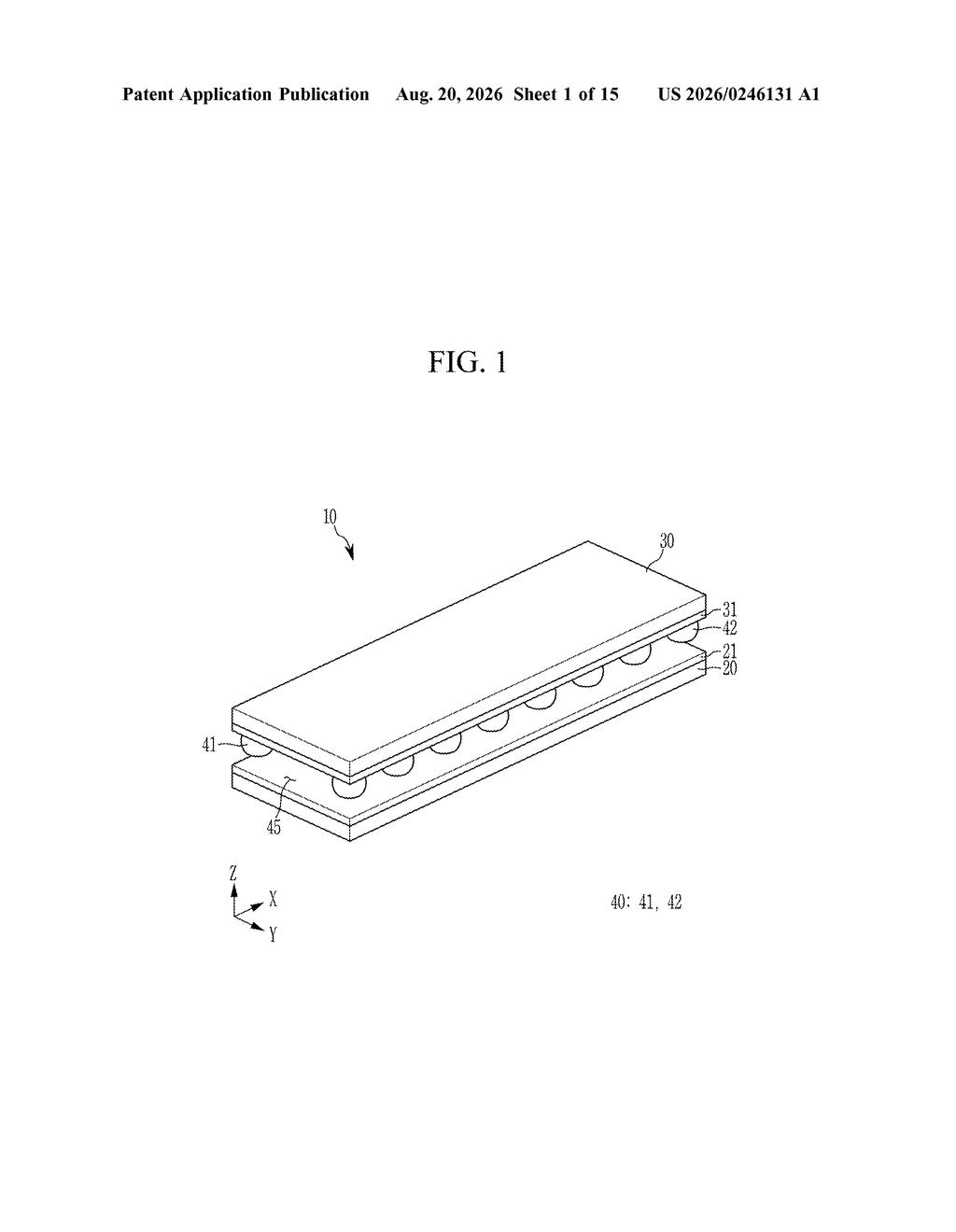 Perspective view of the microchip packaging assembly featuring internal signal routing tunnels. Drawing from patent filing US 2026/0246131 A1.