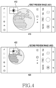 Patent drawing: Samsung Patents a Camera Lock That Lets You Reframe a Shot Without Moving the Lens