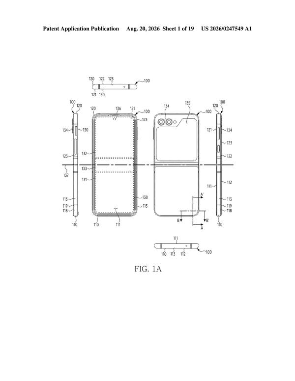 Patent drawing: Samsung Patents a Corner Magnet Design to Keep Foldable Phones Sealed