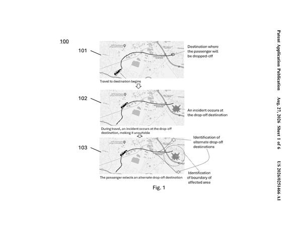 Patent drawing: IBM Patents a Safety-Scoring System for Autonomous Vehicle Drop-Offs
