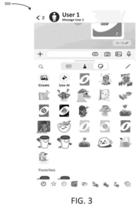 Patent drawing: WhatsApp Patents a System That Moves Your Most-Used Stickers to the Front