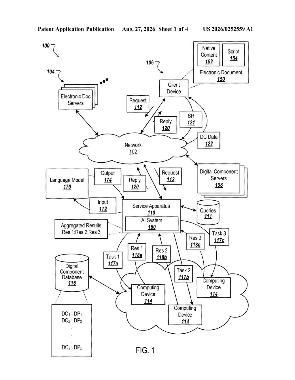 Google Patent: AI That Categorizes Search Queries Automatically — figure from US 2026/0252559 A1