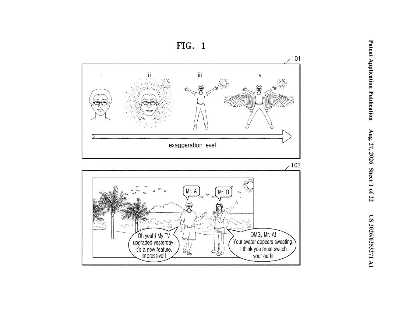 Virtual avatars dynamically adjust their appearance and expressions based on the emotional tone of a conversation. Drawing from patent filing US 2026/0253271 A1.